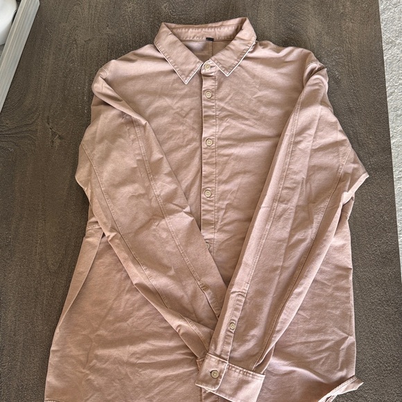 lululemon athletica Other - Mens Lululemon Tan Button-Up Shirt size M.  Worm twice. No tag